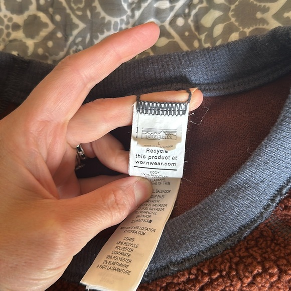 Men’s Patagonia Shearling Fleece Crew, large - Picture 2 of 4